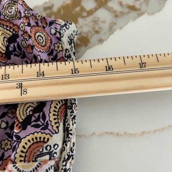 Angie Jumpsuit Romper Boho Wide Leg Smocked Spaghetti Strap Flowy Festival SZS - Picture 8 of 9